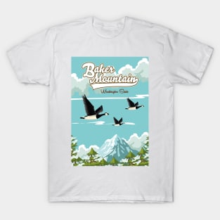 Baker Mountain,Washington State Travel poster T-Shirt